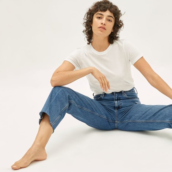 NWOT Everlane Way-High Jean Distressed Blue Wash! - Picture 8 of 16